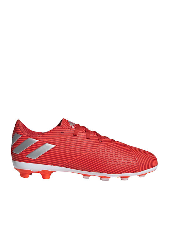Adidas Παιδικά Ποδοσφαιρικά Παπούτσια Nemeziz 19.4 FxG με Τάπες Κόκκινα