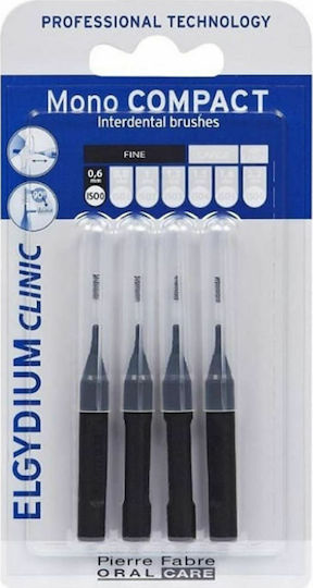 Elgydium Clinic Mono Compact Interdental Brushes 0.35mm Black 4pcs
