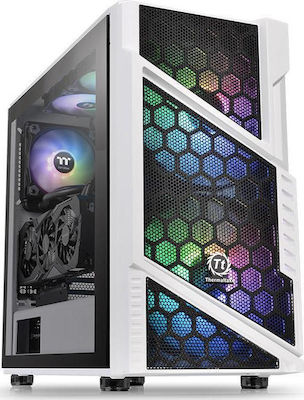 Thermaltake Commander C31 ARGB Gaming Midi Tower Computer Case with Window Panel Snow