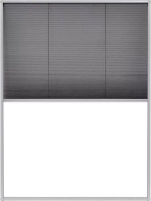 vidaXL Moskitonetz Fenster Plissiert Weiß aus Fiberglas 80x60cm 142610