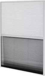 vidaXL Moskitonetz Fenster Plissiert Weiß aus Fiberglas 120x80cm 142617