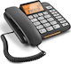 Gigaset DL580 Office Corded Phone for Seniors Black