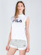 Fila Helena Women's Athletic Cotton Blouse Sleeveless White