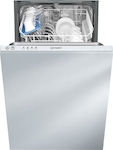 Indesit DSIE 2B10 Πλήρως Εντοιχιζόμενο Πλυντήριο Πιάτων για 10 Σερβίτσια Π44.8xY82εκ. Λευκό