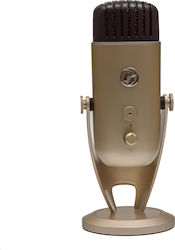 Arozzi Microphone USB Colonna Desktop in Gold Color