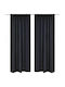 vidaXL Blackout Curtain Set with Tunnel Black 135x245cm
