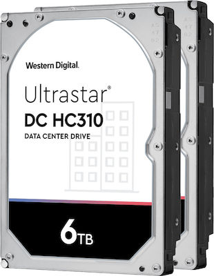 Western Digital DC HC310 6TB HDD Hard Drive 3.5" SAS 3.0 7200rpm with 256MB Cache for Server