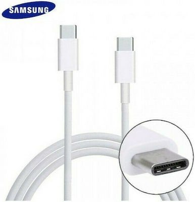 Samsung USB 2.0 Cable USB-C male - USB-C male Λευκό 1m (EP-DN970BWE)
