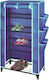 Stoff Schuhschrank Elli mit 5 Regalen Blue L60xW30xH90cm