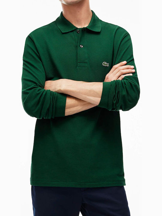 Lacoste Ανδρική Μπλούζα Polo Μακρυμάνικη Πράσινη