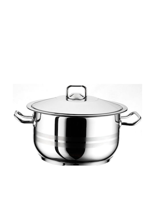 Hascevher Arian Gastro Stainless Steel Stockpot 6lt / 24cm