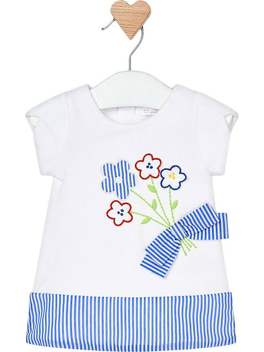 Mayoral Kids Dress Short Sleeve White