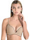 Miracle One Beige/Black Σουτιέν Push Up χωρίς Μπανέλες
