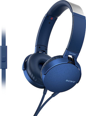 Sony MDR-XB550AP MDRXB550APL.CE7 Wired Pe ureche Headphones Albastru