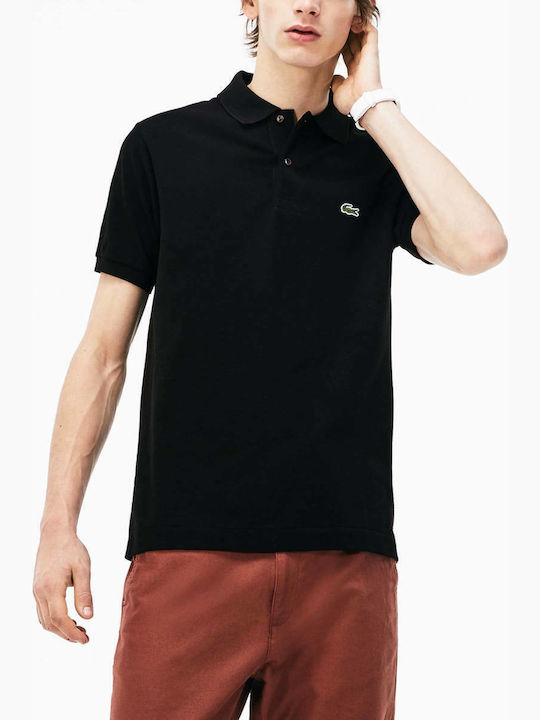Lacoste Ανδρικό T-shirt Κοντομάνικο Polo Μαύρο