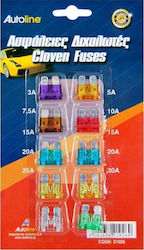 Autoline Car Fuse Set Blades 10pcs Autoline Car Fuse Set Blades 10pcs