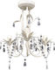 vidaXL Candelabru 3xE14 cu Lumânări Alb 240686