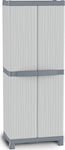 WaveBase Plastic Two-Door Wardrobe with 4 Shelves 2700 70x43.8x181.8cm