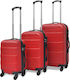 vidaXL Set of Suitcases Red Set 3pcs 91143
