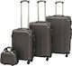 vidaXL Set of Suitcases Brown Set 4pcs 91195