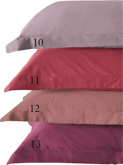 Makis Tselios Home Plain Bettbezug-Set aus Baumwollsatin 220x240 cm Doppelbett mit 2 Kissenbezügen 10