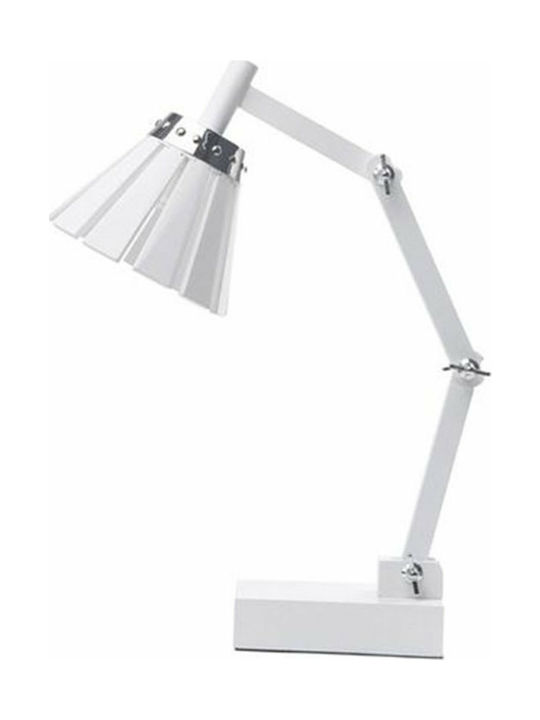 Artekko Ariel Office Lamp with Foldable Arm for Socket E27 in White Color