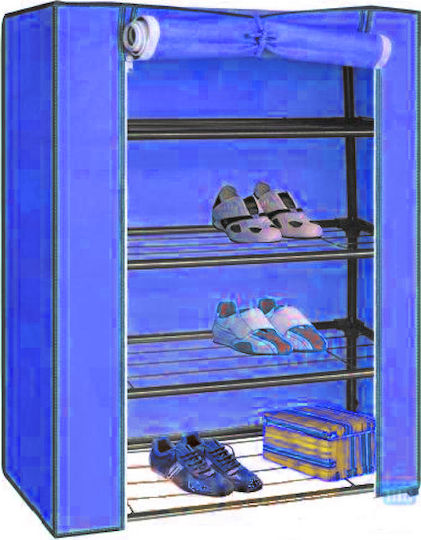 Υφασμάτινη με 4 Ράφια Μπλε 60x28x80cm add0836