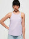 Superdry Orange Label Essential Summer Women's Cotton Blouse Sleeveless Lilacc