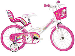 Dino Bikes Unicorn 16" Παιδικό Ποδήλατo BMX Ροζ