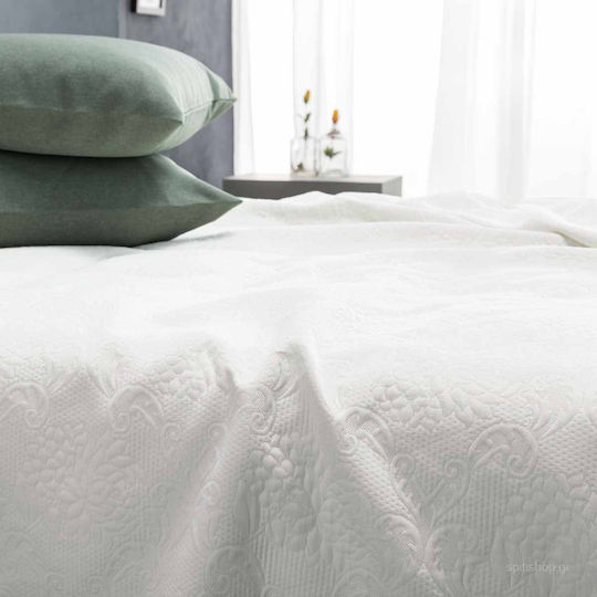 Vesta Home Μονή Κουβέρτα Ξενοδοχείου Πικέ Λευκή 170x240cm