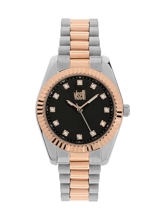 Visetti City Link Crystals Women's Watch with M...