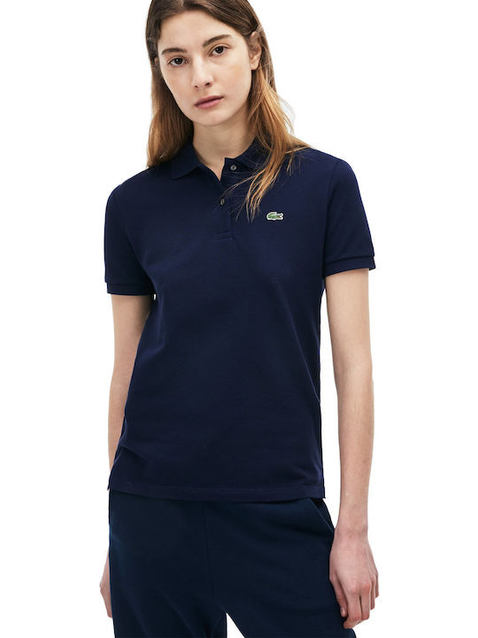 Lacoste Damen Polo Bluse Kurzarm Marineblau