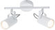 Elmark Double Ceiling & Wall Spot with GU10 Lamp Adapter in White Color