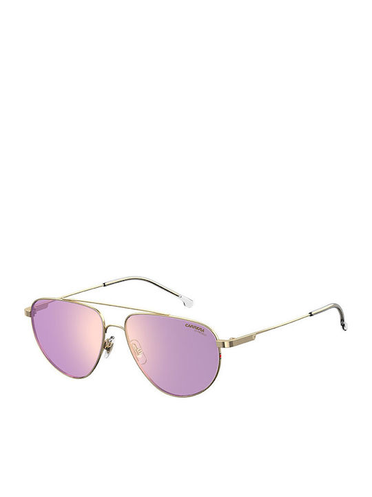 Carrera Sonnenbrillen mit Gold Rahmen und Lila Spiegel Linse 2014T/S S9E13