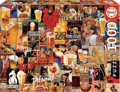 Vintage Beer Collage Puzzle 2D 1000 Bucăți