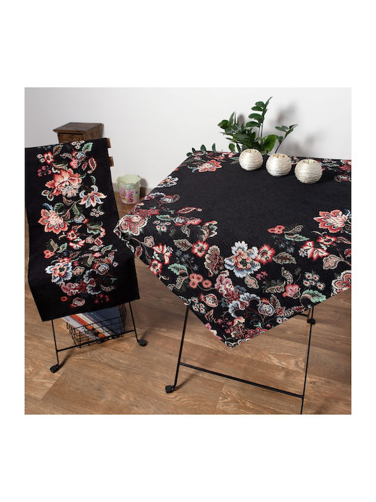 Silk Fashion Melania Tablecloth Black 140x140cm