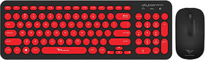 Alcatroz Jellybean A2000 Wireless Keyboard & Mouse Set English US Red