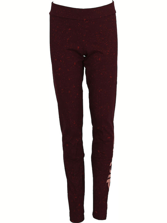 Adidas Leggings pentru Copii Lung Burgundy BK6207