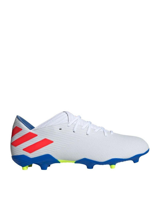 adidas Nemeziz Messi 19.3 FG Football Shoes with Cleats Cloud White / Solar Red / Football Blue adidas Nemeziz Messi 19.3 FG Football Shoes with Cleats Cloud White / Solar Red / Football Blue