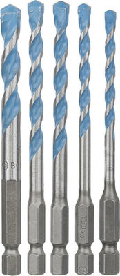 Bosch HEX-9 Multi Construction Set of 5 Drills with Hexagonal Shank for Masonry, Metal and Wood