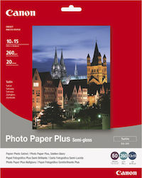 Canon SG-201 Hârtie foto Gloss Plus A6 (10x15) 260gr/m² pentru Imprimante Jet de cerneală 5 de hârtie fotografică