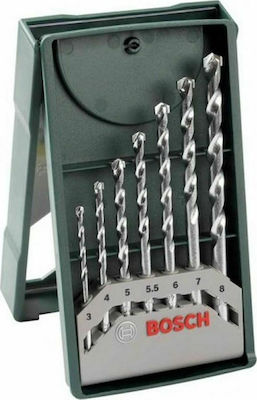 Bosch X-Line Set 7 Burghie cu Diamant cu Tija Cilindrică pentru Materiale de construcție, Sticlă și gresie