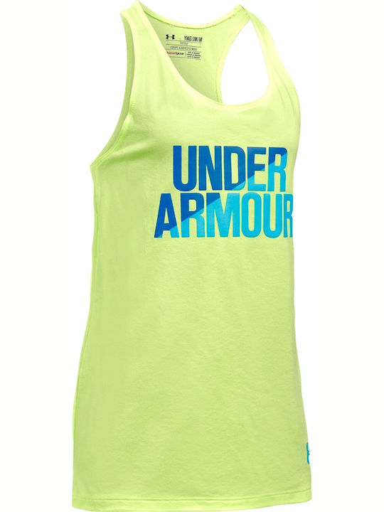 Under Armour Children's Blouse Sleeveless Green HeatGear