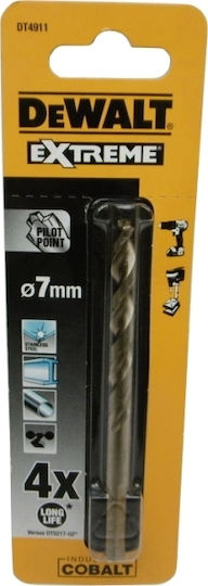 DEWALT Cobalt Drill for Metals HSS-CO 7.0mm Drill Cobaltium with Triangular Shank for Metal 7x109mm