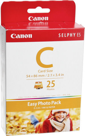 Canon E-C25 Photo Paper Easy Photo Pack 54x86 for Printers Inkjet 25 Sheets