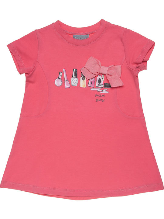 Alouette Kids Dress Short Sleeve Fuchsia