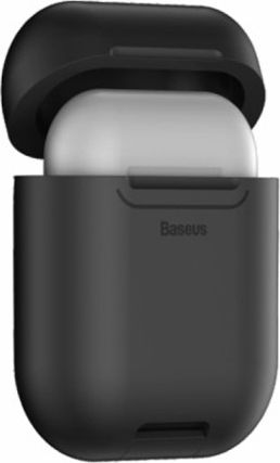 Baseus Anti-dust Wireless Charger Θήκη Σιλικόνης σε Μαύρο χρώμα για Apple AirPods