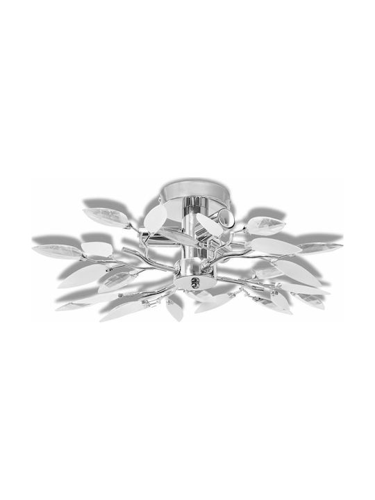 vidaXL Modern Metal Ceiling Light with Socket E14 45pcs Silver