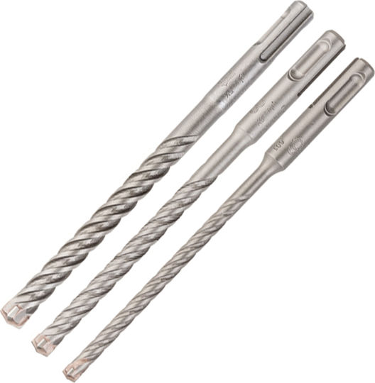 Bosch Set of 3 Four-Cut Drills with SDS Plus Shank for Masonry