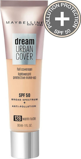 Maybelline Dream Urban Cover Liquid Make Up SPF50 128 Warm Nude 30ml